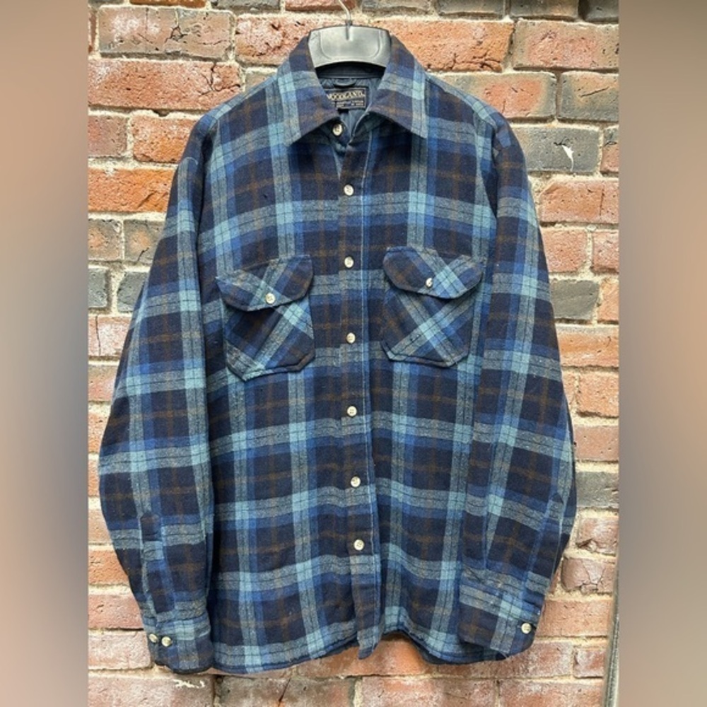 Vintage Wool Blend Plaid Lined Jacket Medium